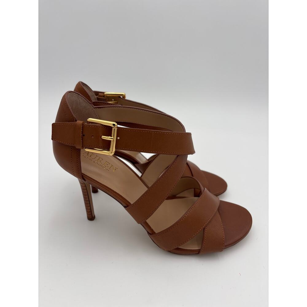 Lauren Ralph Lauren Gisella Burnished Leather Sandal Size 8.5 NEW - Picture 4 of 7